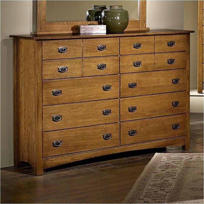 Classic light oak wood dresser with mirror