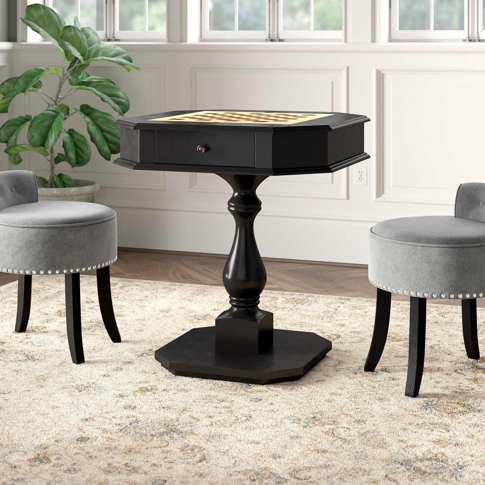28” Kase Chess & Backgammon Table