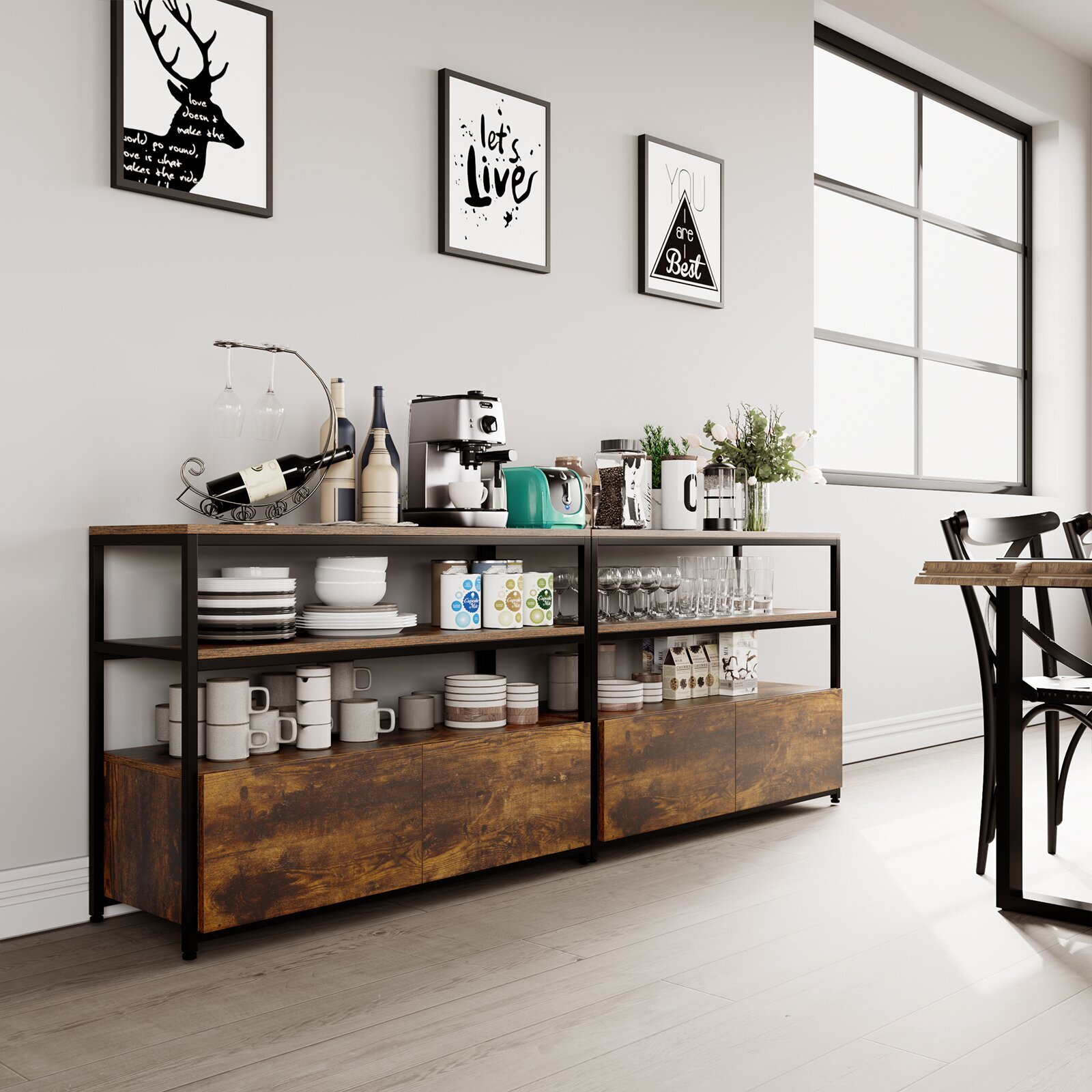 A top shelf shallow depth sideboard 