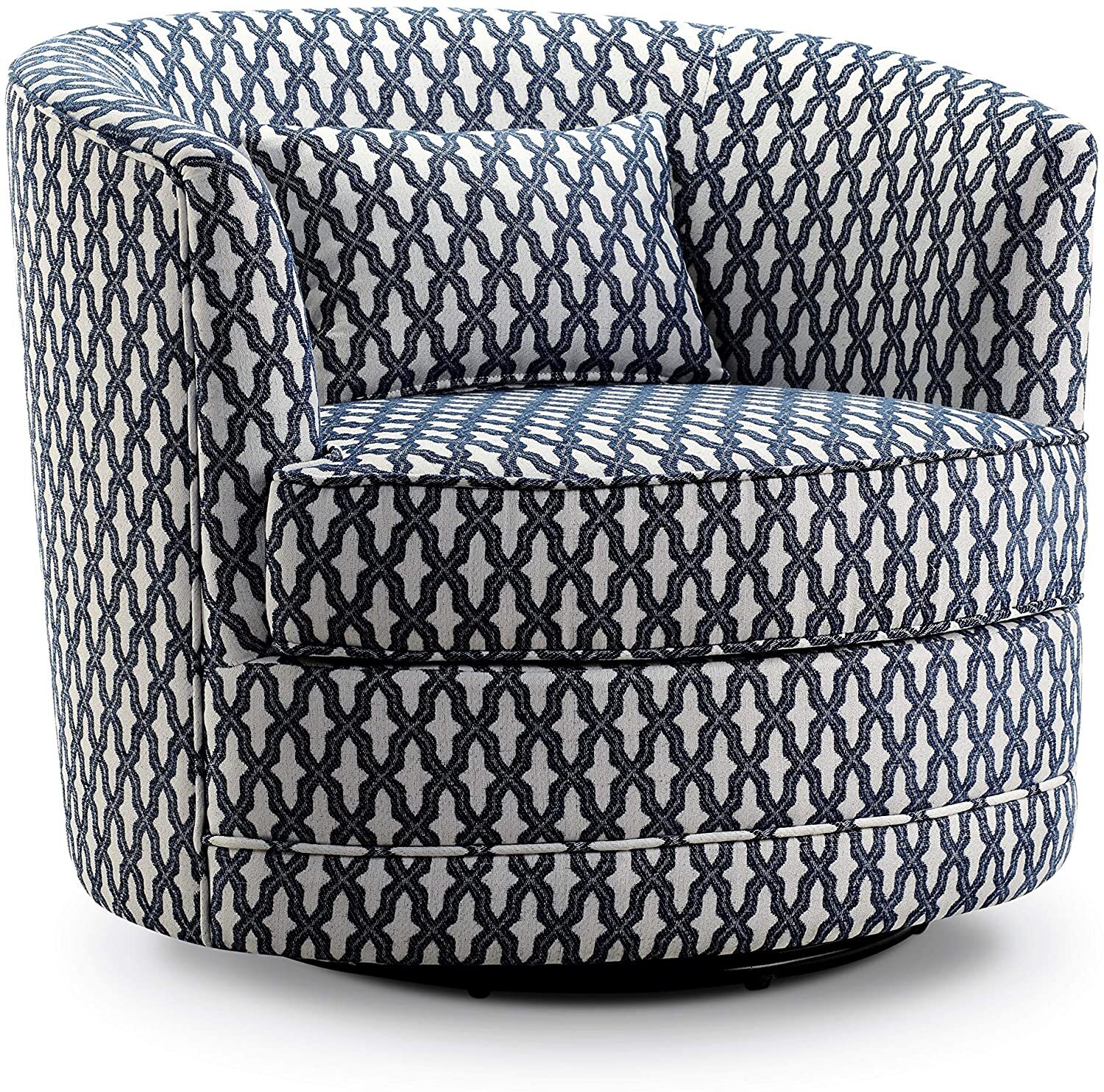 Accent circle chair in an eye catching pattern