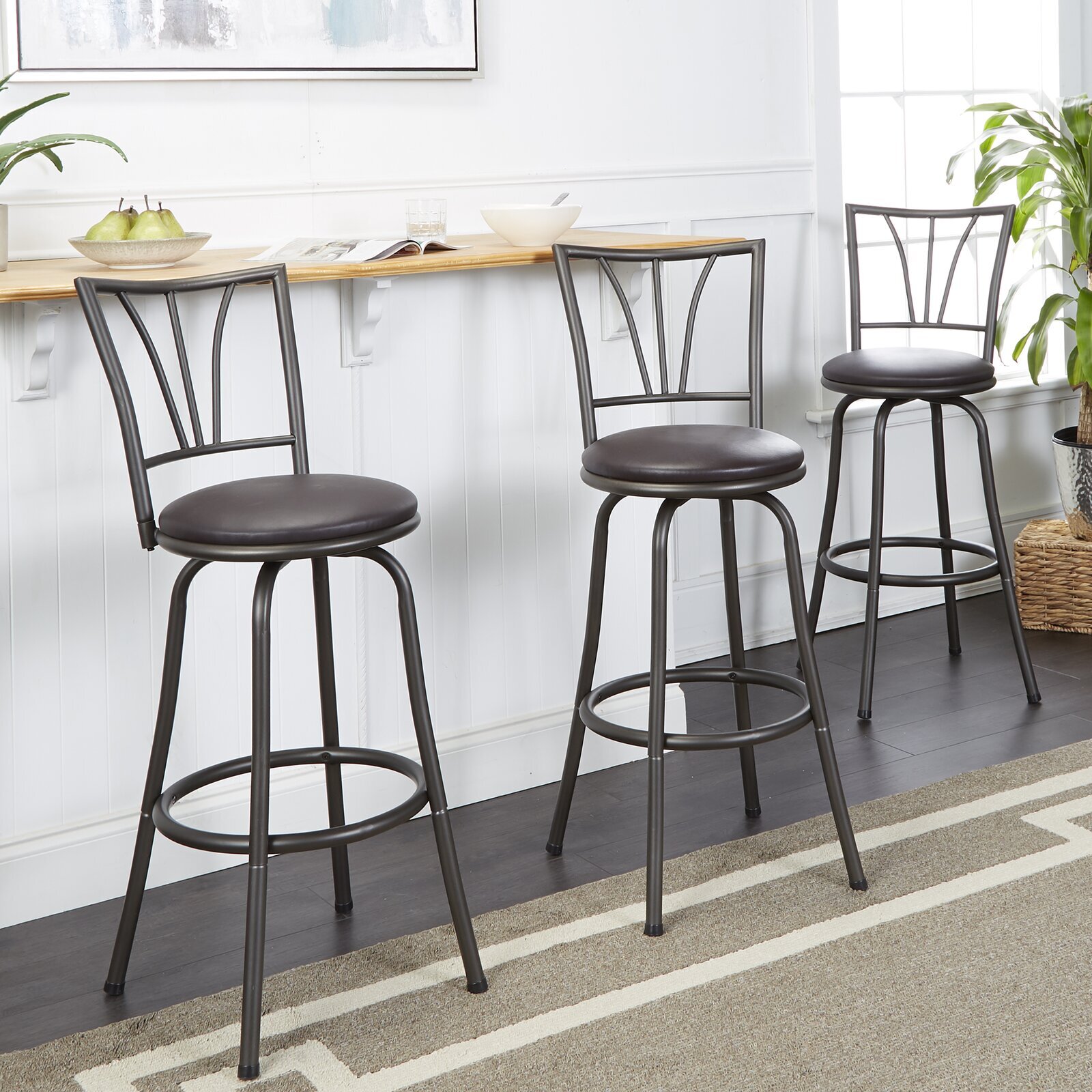 Adjustable Height Comfy Bar Stool