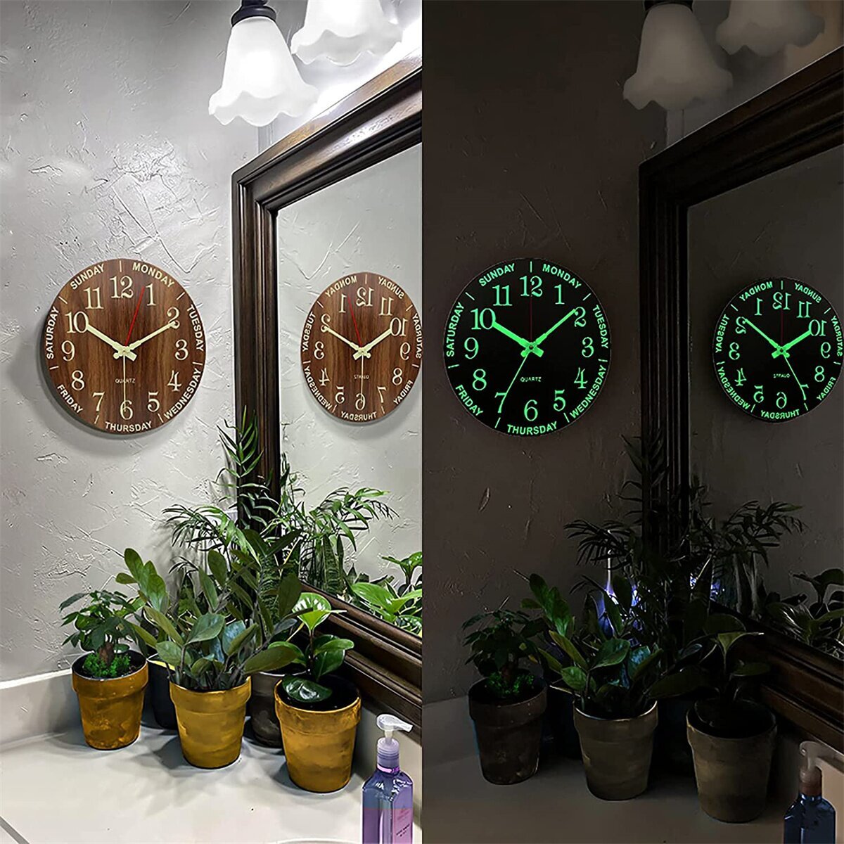 Analog Clock with Date of the Week