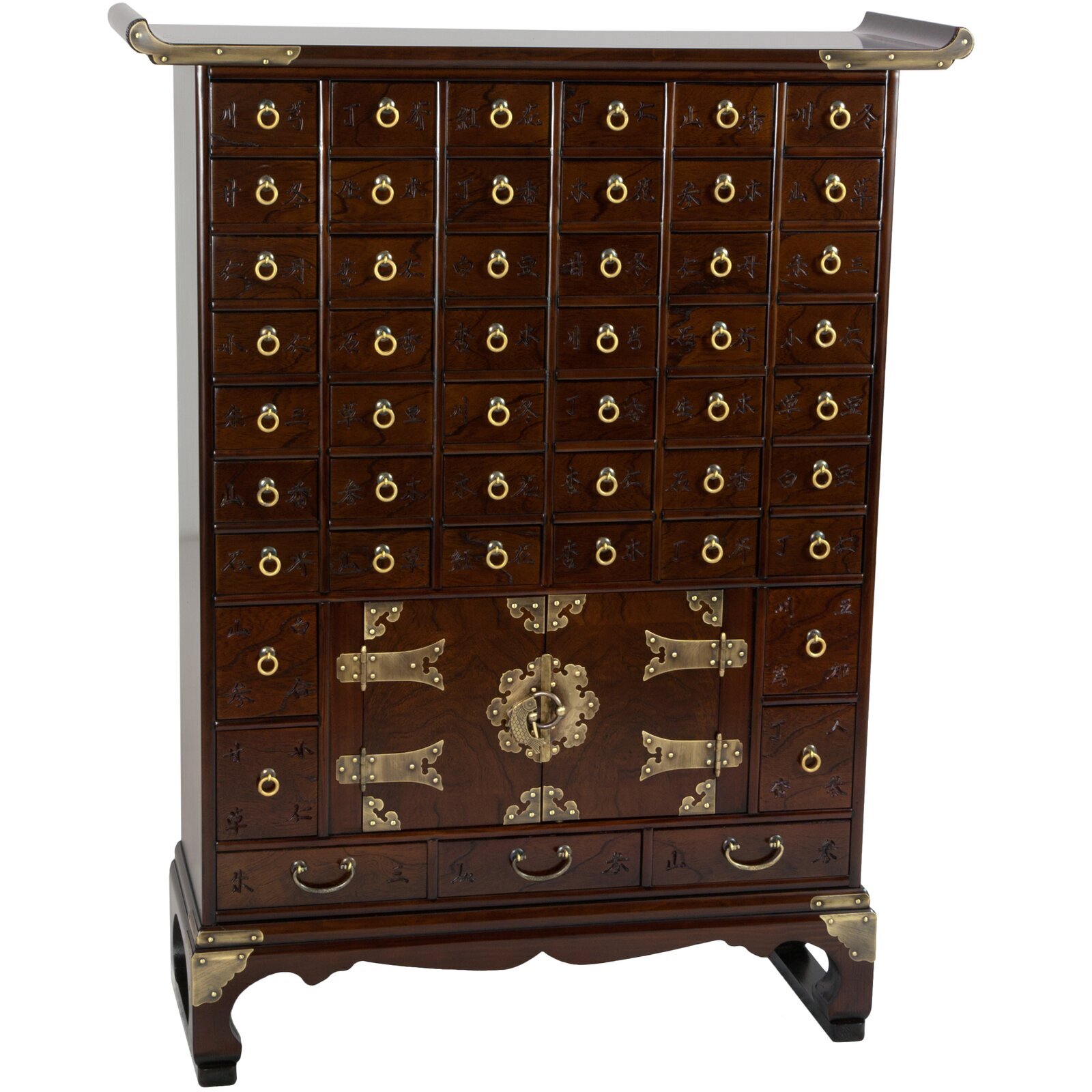 Antique apothecary style cabinet with lots of drawers