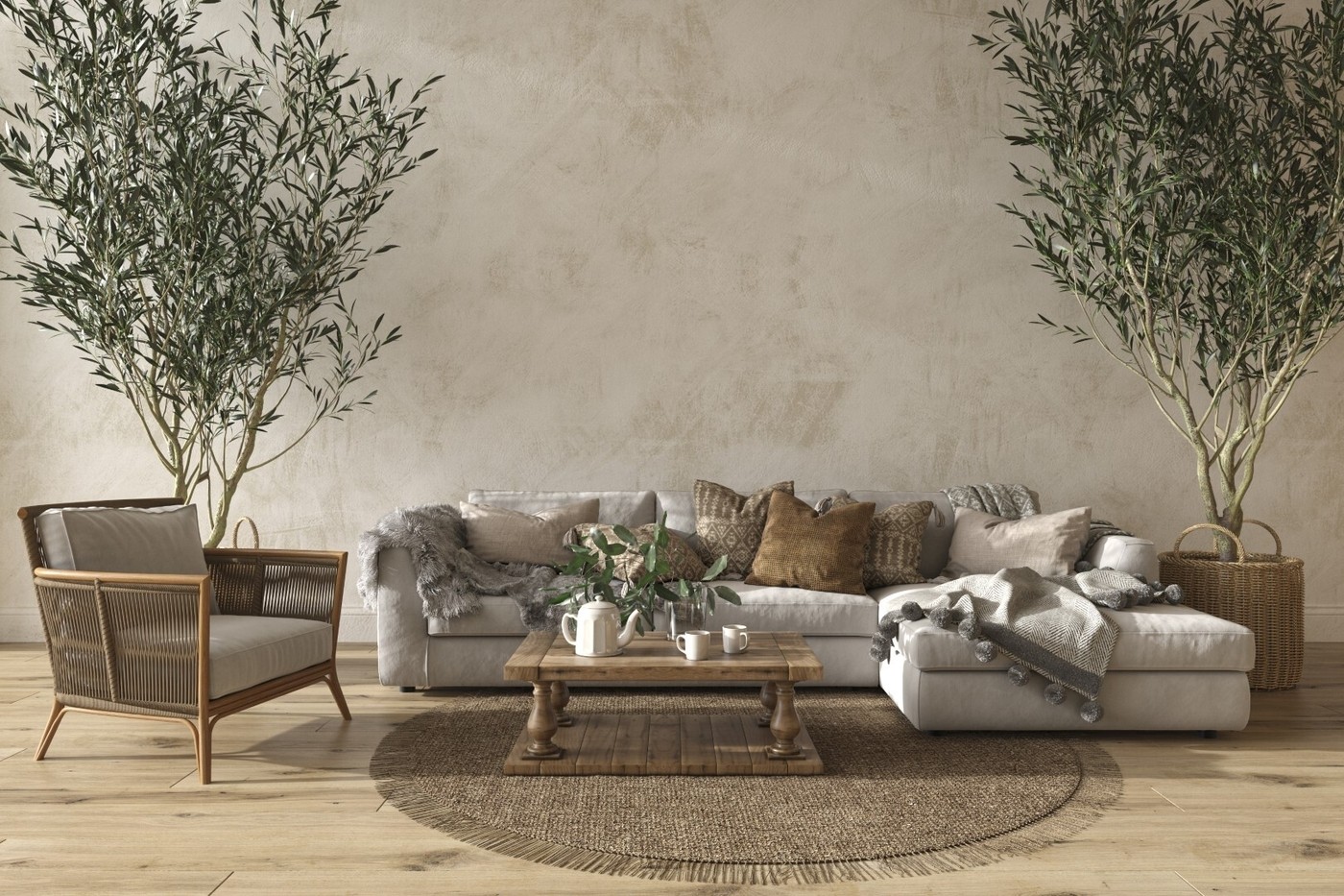 Beige living room