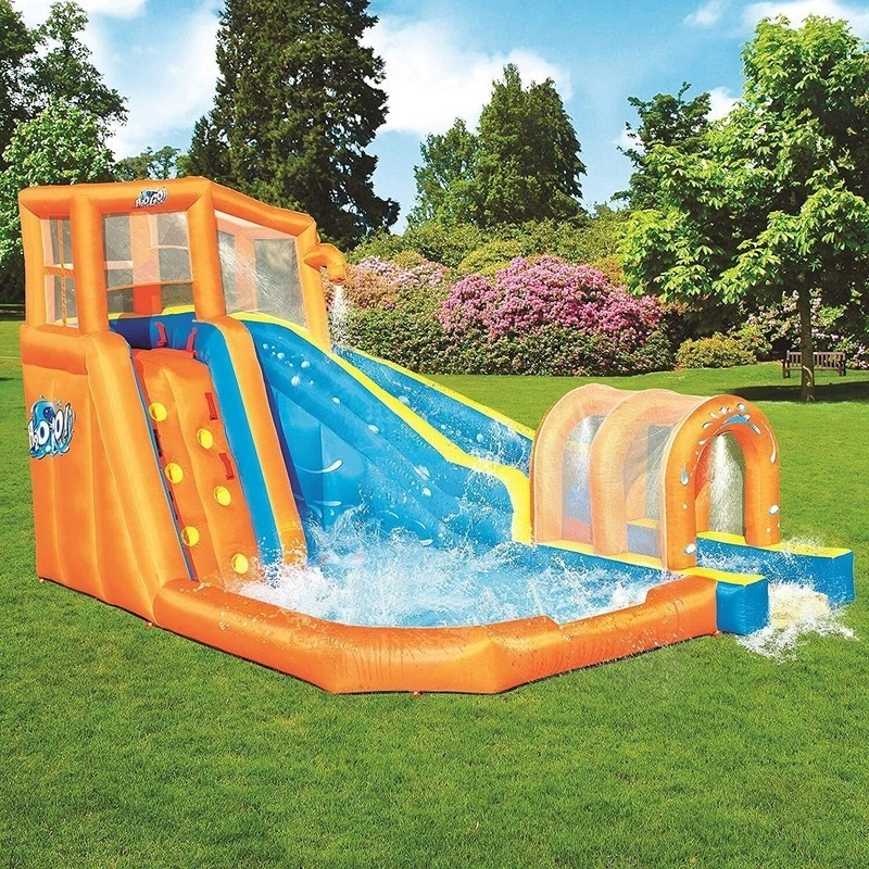 Big kids slide with hurricane tunnel