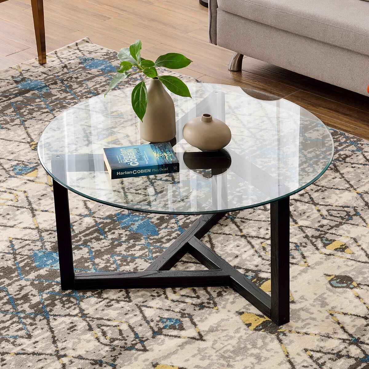 Black Round Coffee Table