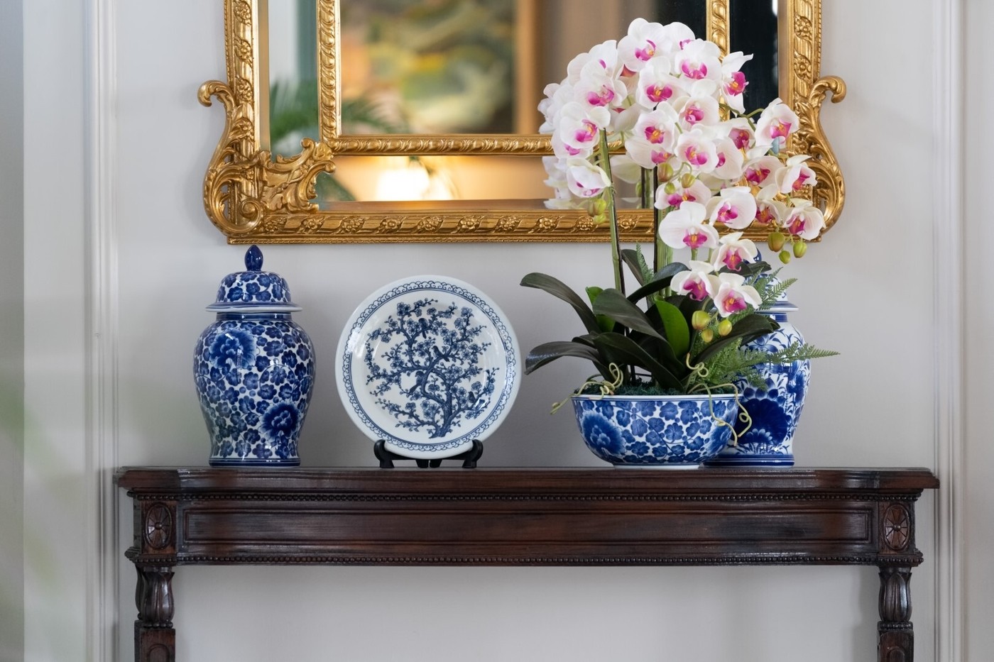 Blue paint porcelain collection