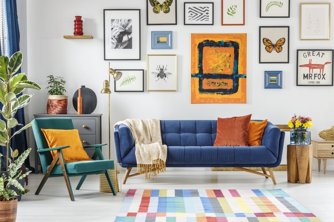 Blue Settee