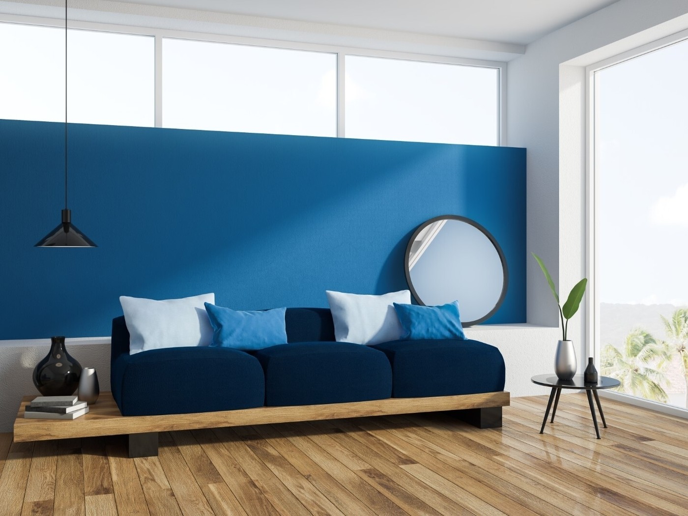 Blue sofa
