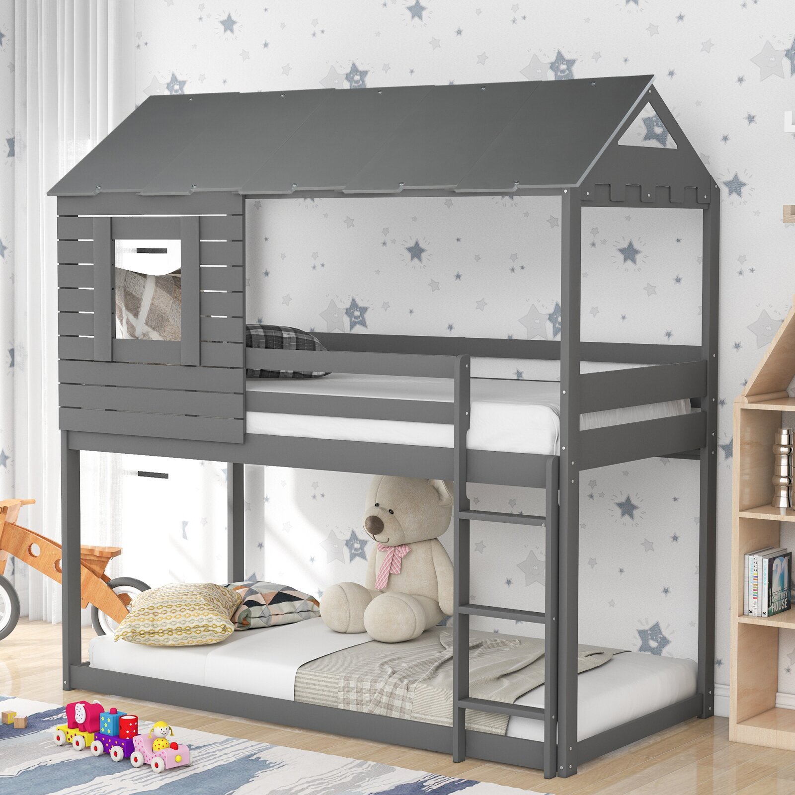 Bunk bed canopy ideas for a more structural feel