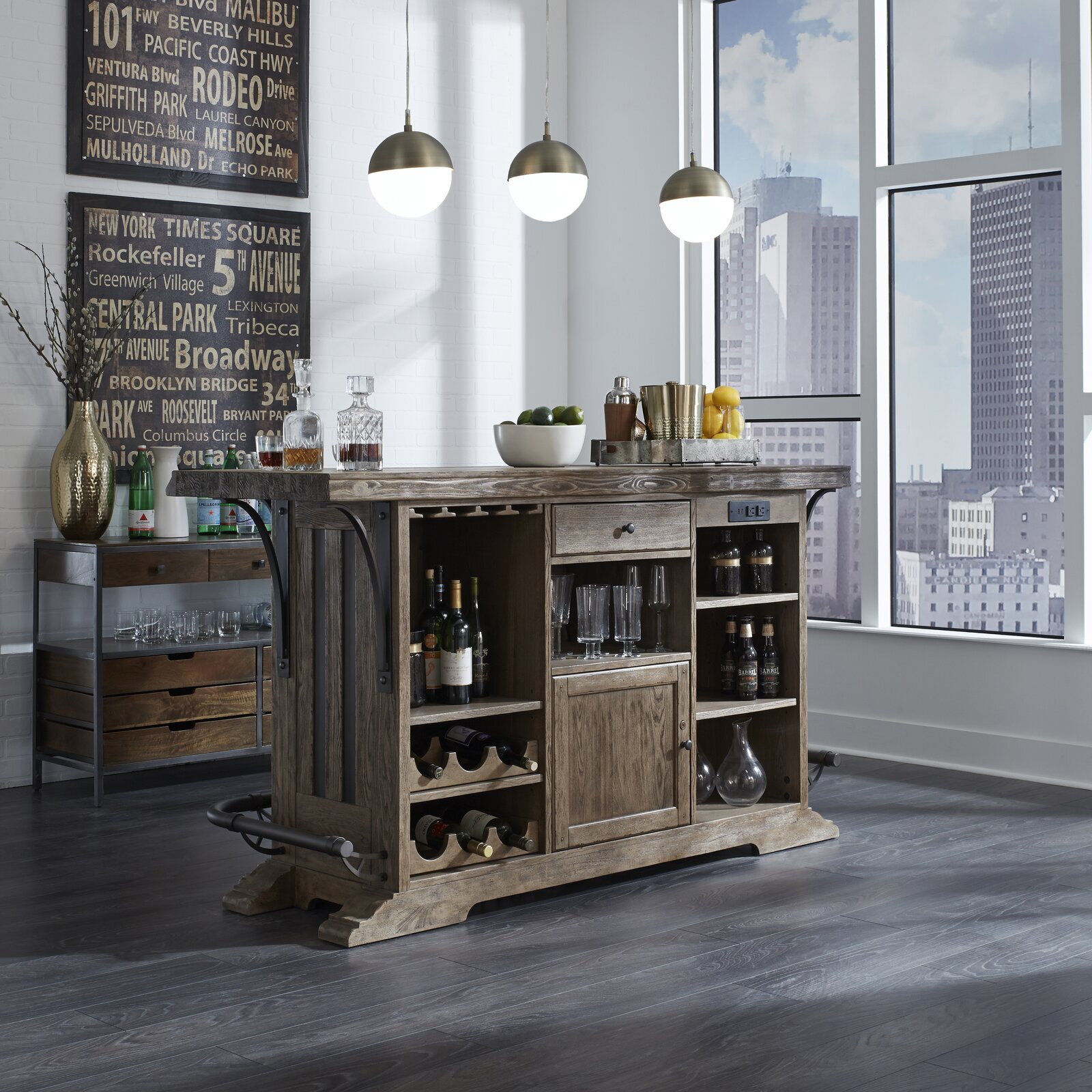 Cabinets for Bar Area in Living Room