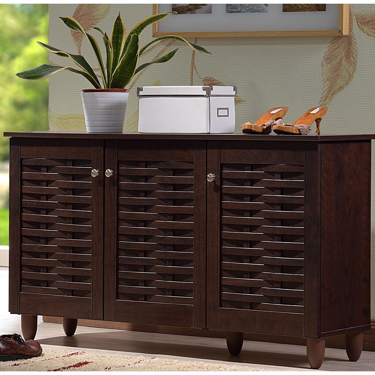Carnegie 12 Pair Shoe Storage Cabinet