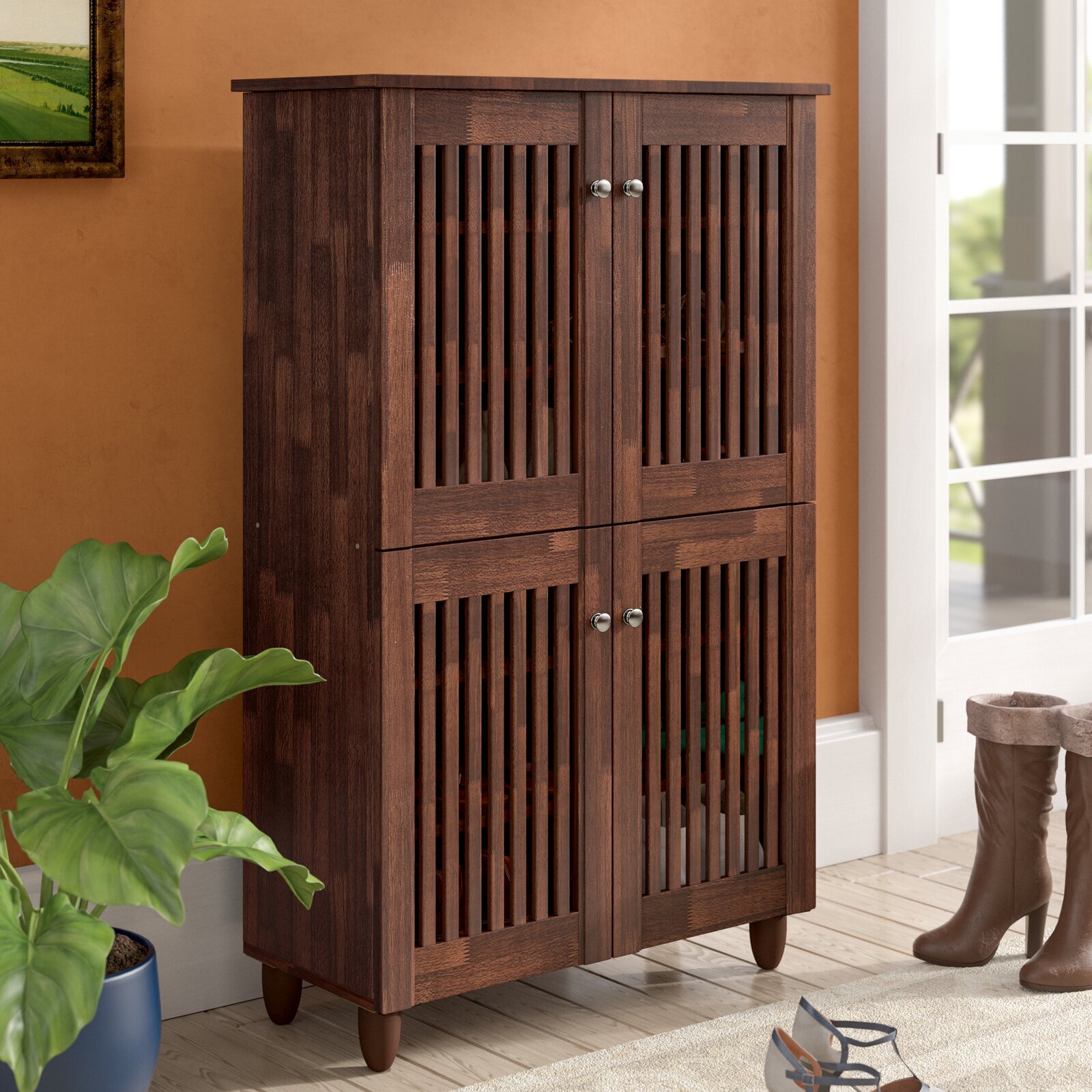 Carnegie 18 Pair Shoe Storage Cabinet