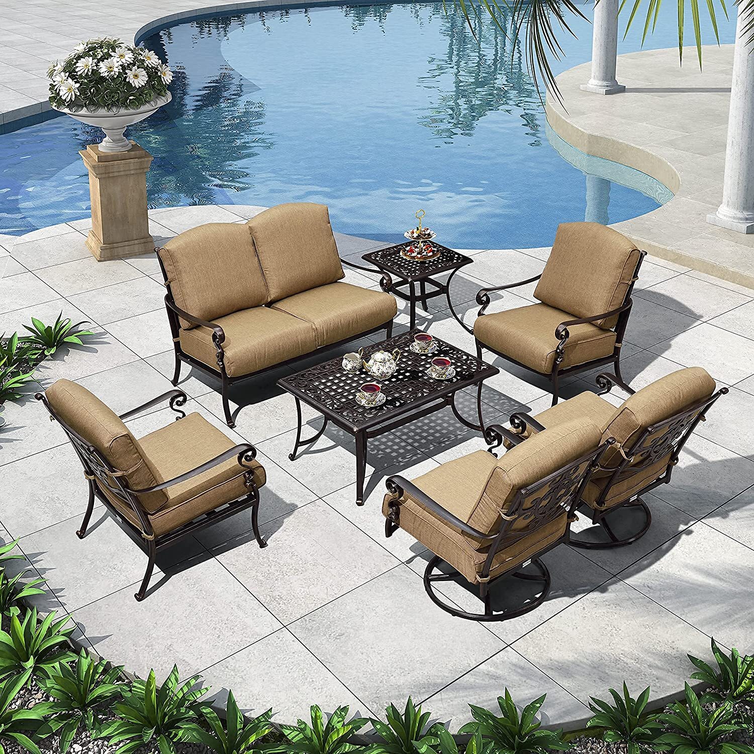 Cast Iron Patio Furniture Set