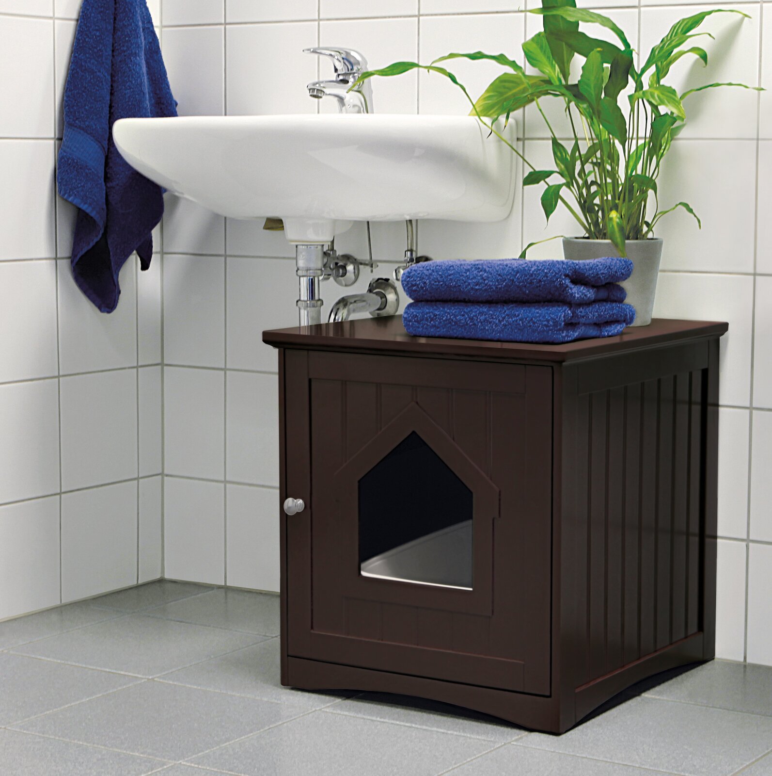 Compact Cat Litter Box Enclosure 