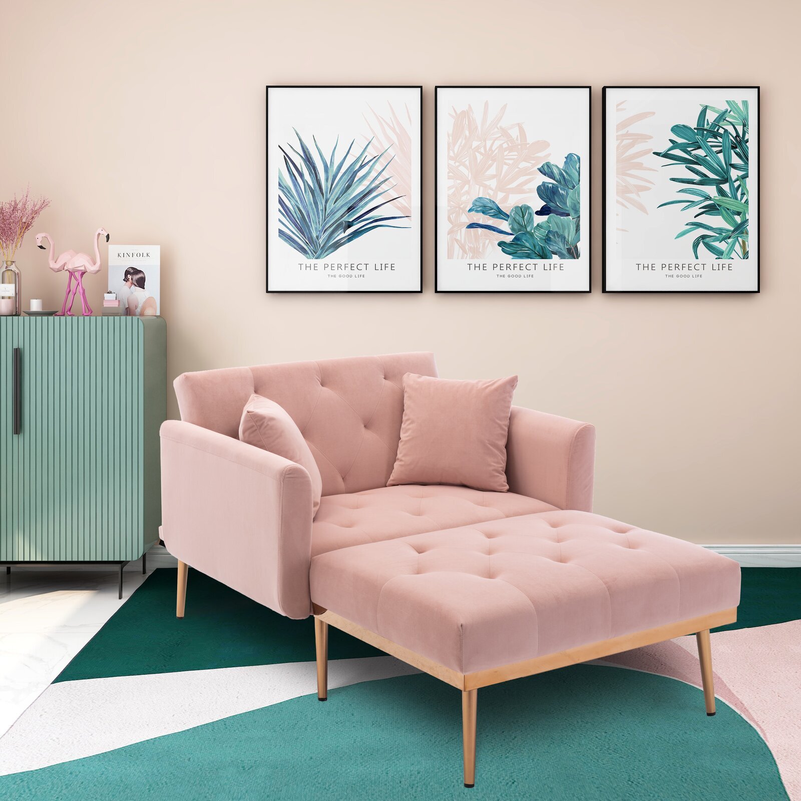 Contemporary Double Chaise Lounge