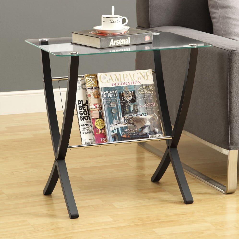 Contemporary magazine table racks