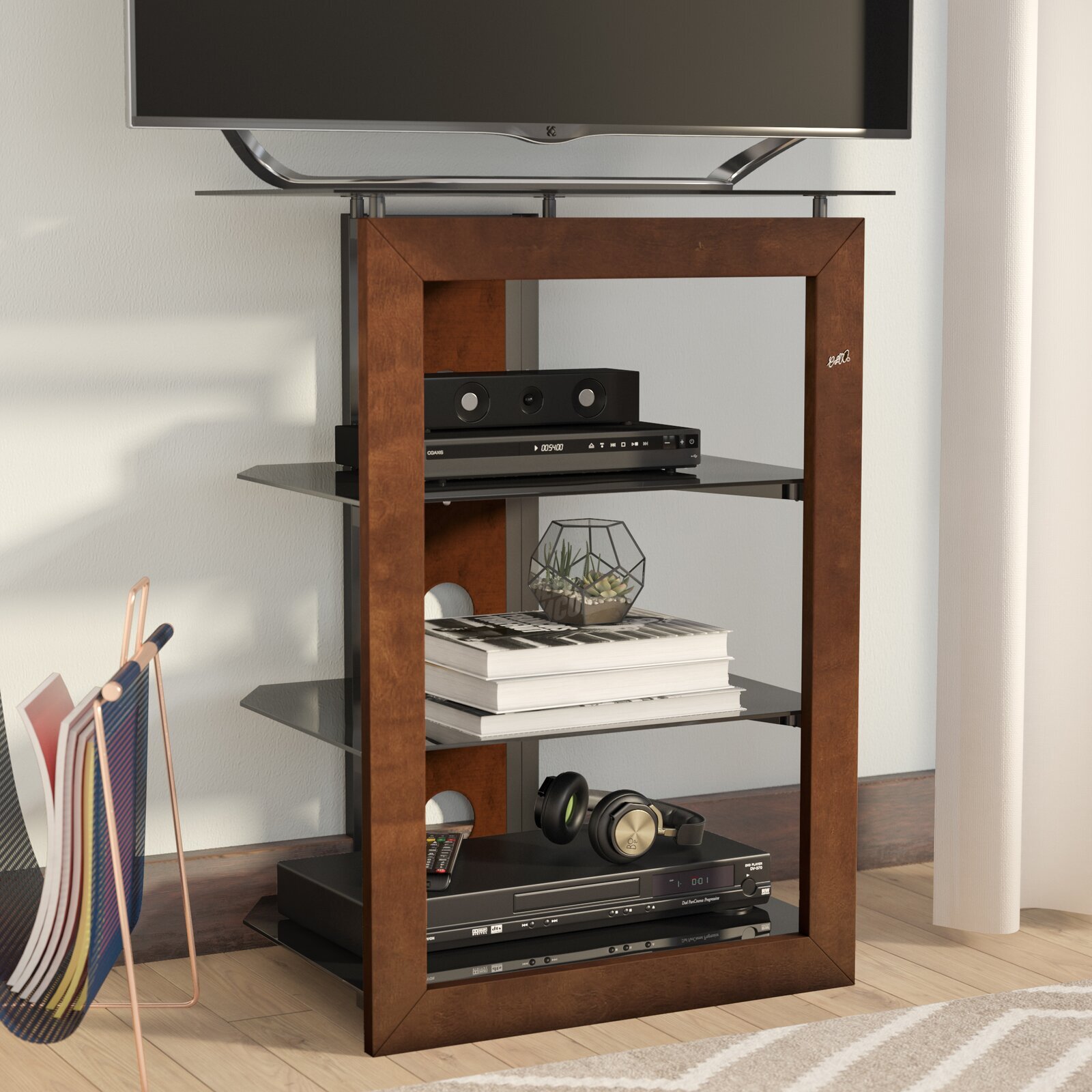 Contemporary Wood Audio Rack