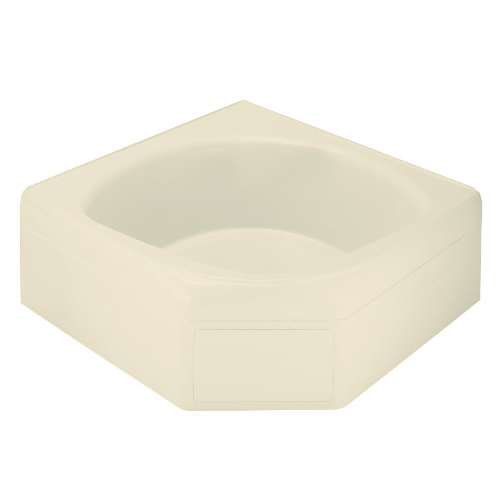 Corner bathtub in an interesting finish