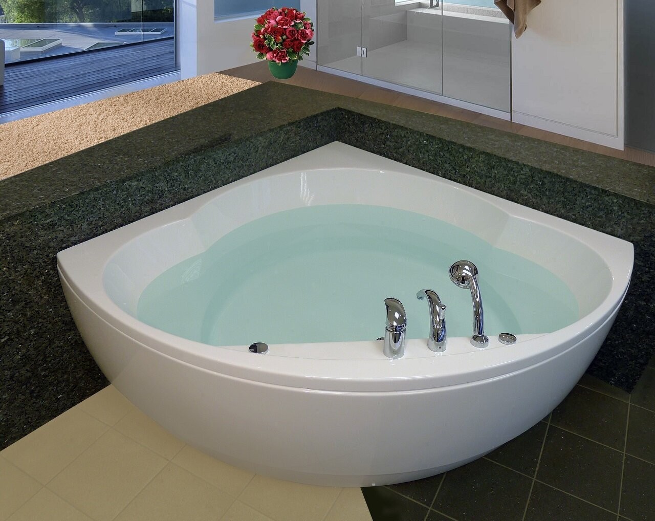 Corner Oversized Bathtub 