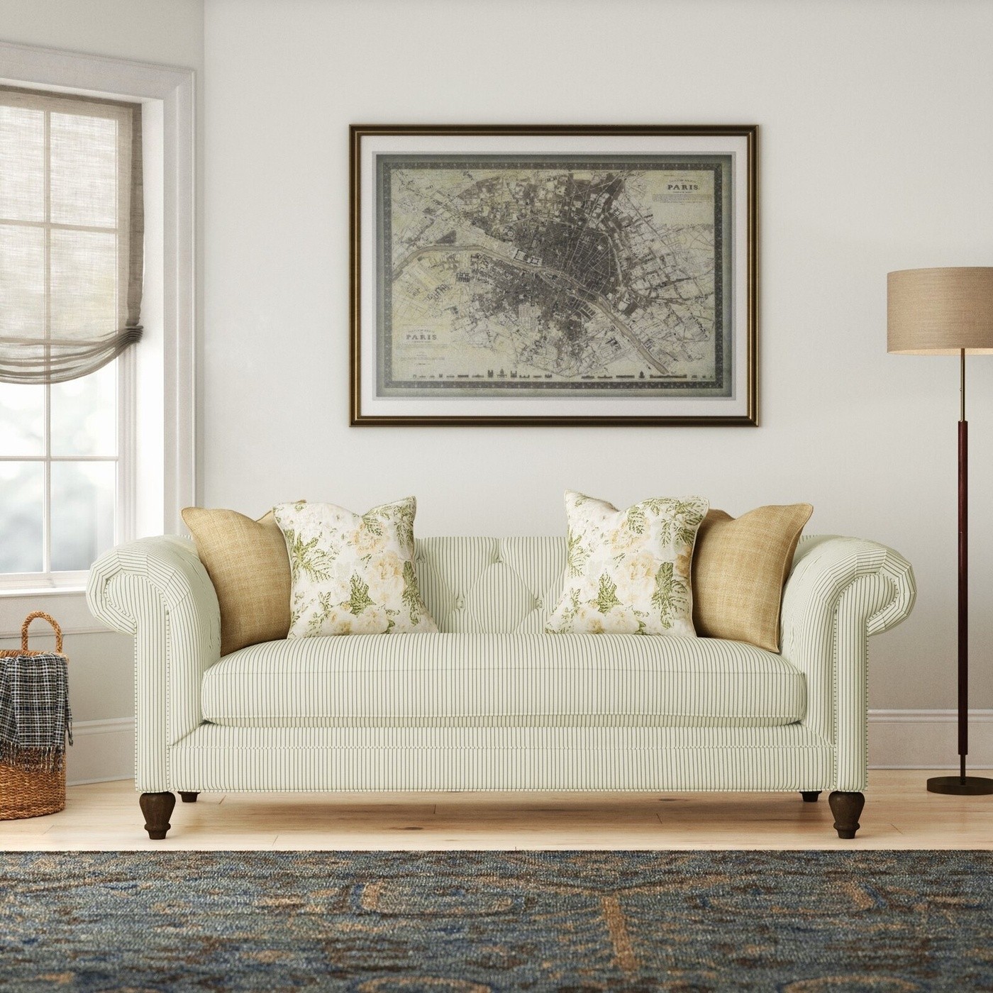 Cotton Chesterfield Sofa
