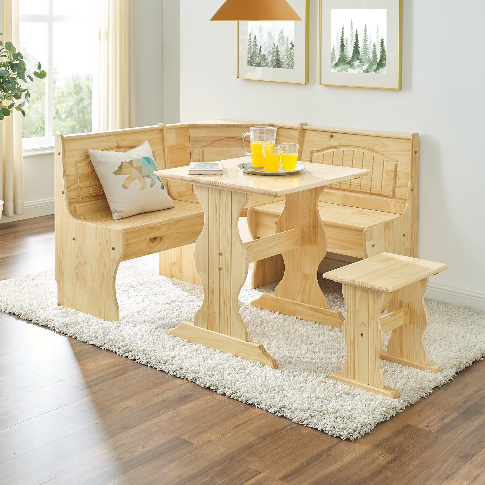 Country Kitchen Corner Nook Dinette Set