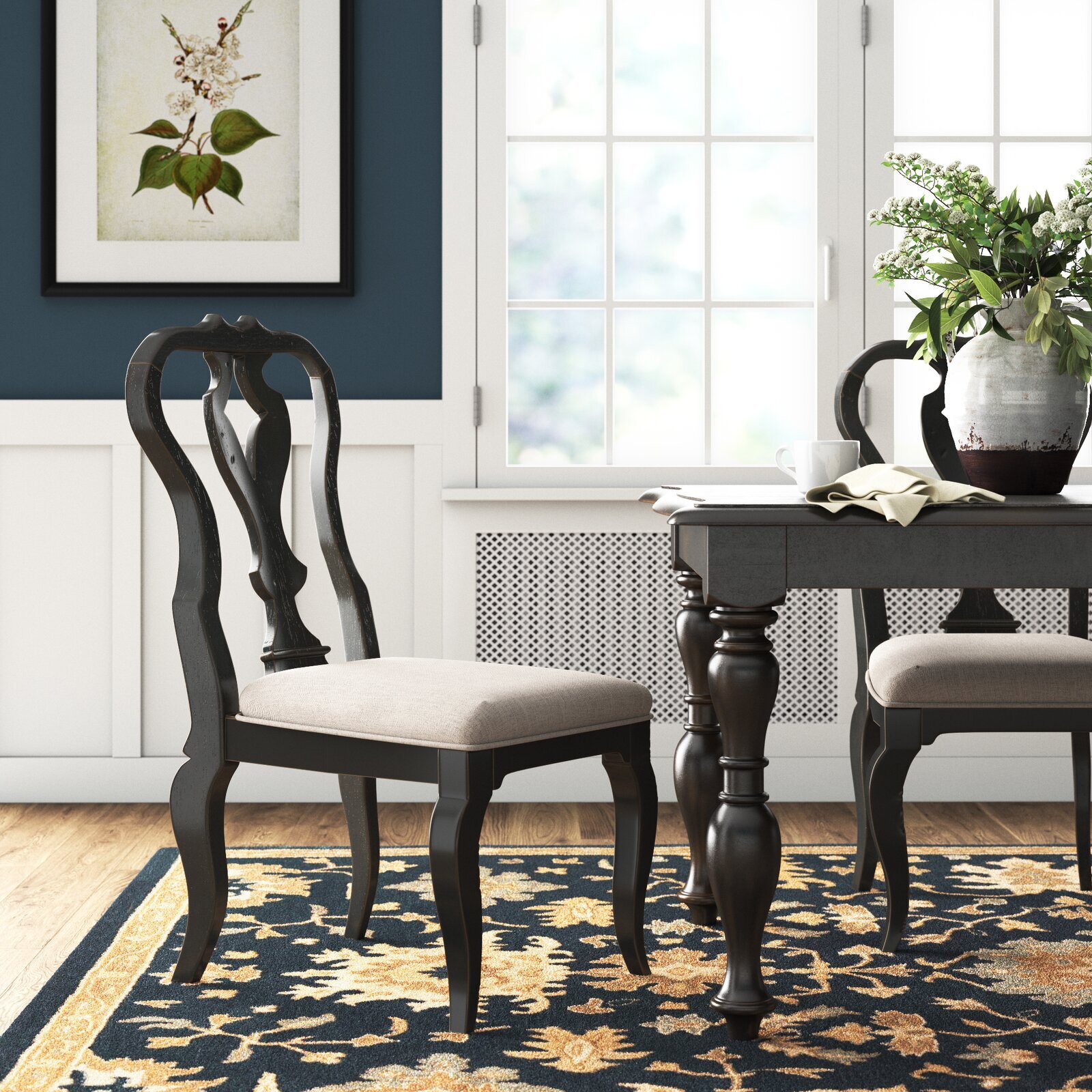 Dalton Upholstered Queen Anne Back Side Chair