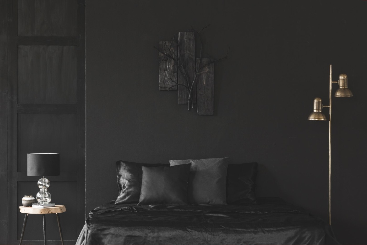 Dark bedroom