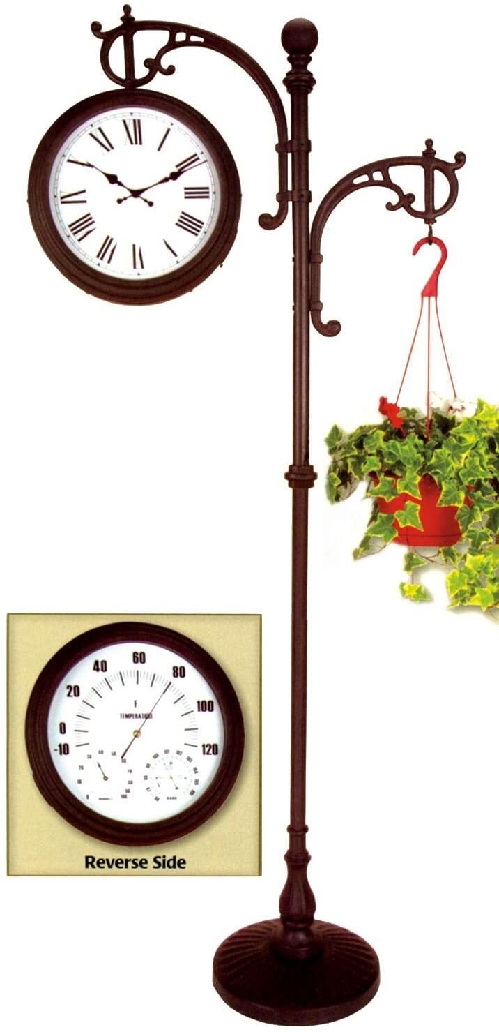 Outdoor Wall Clock And Thermometer