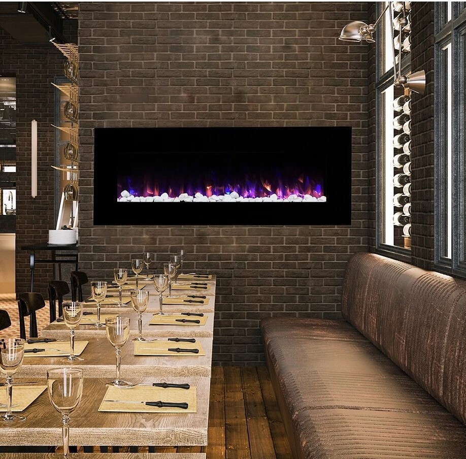 Electric Faux Fireplace Insert with No Heat Option