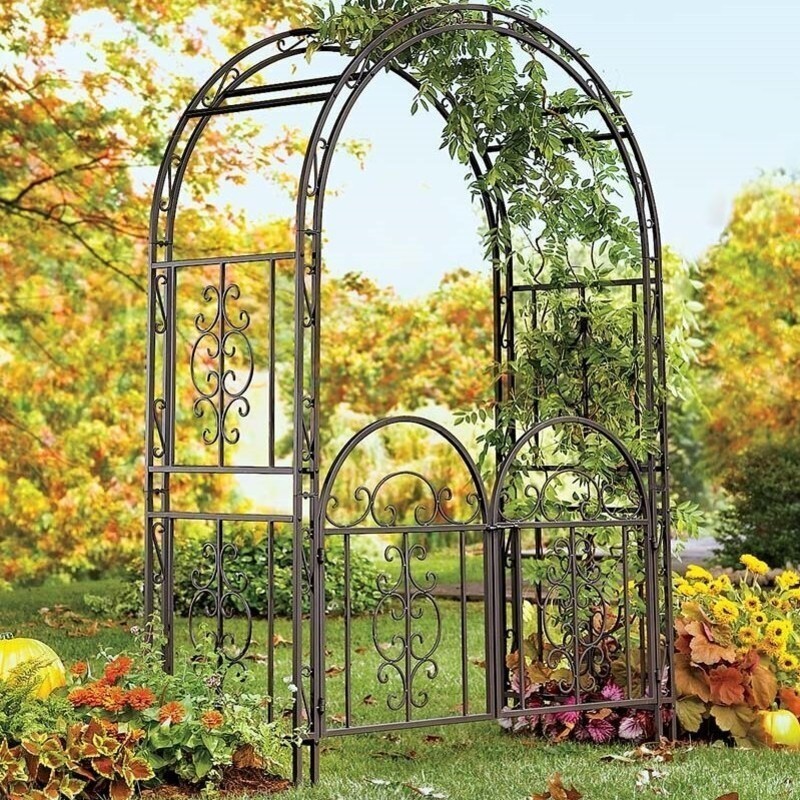 Elegant and ornate large metal arbor