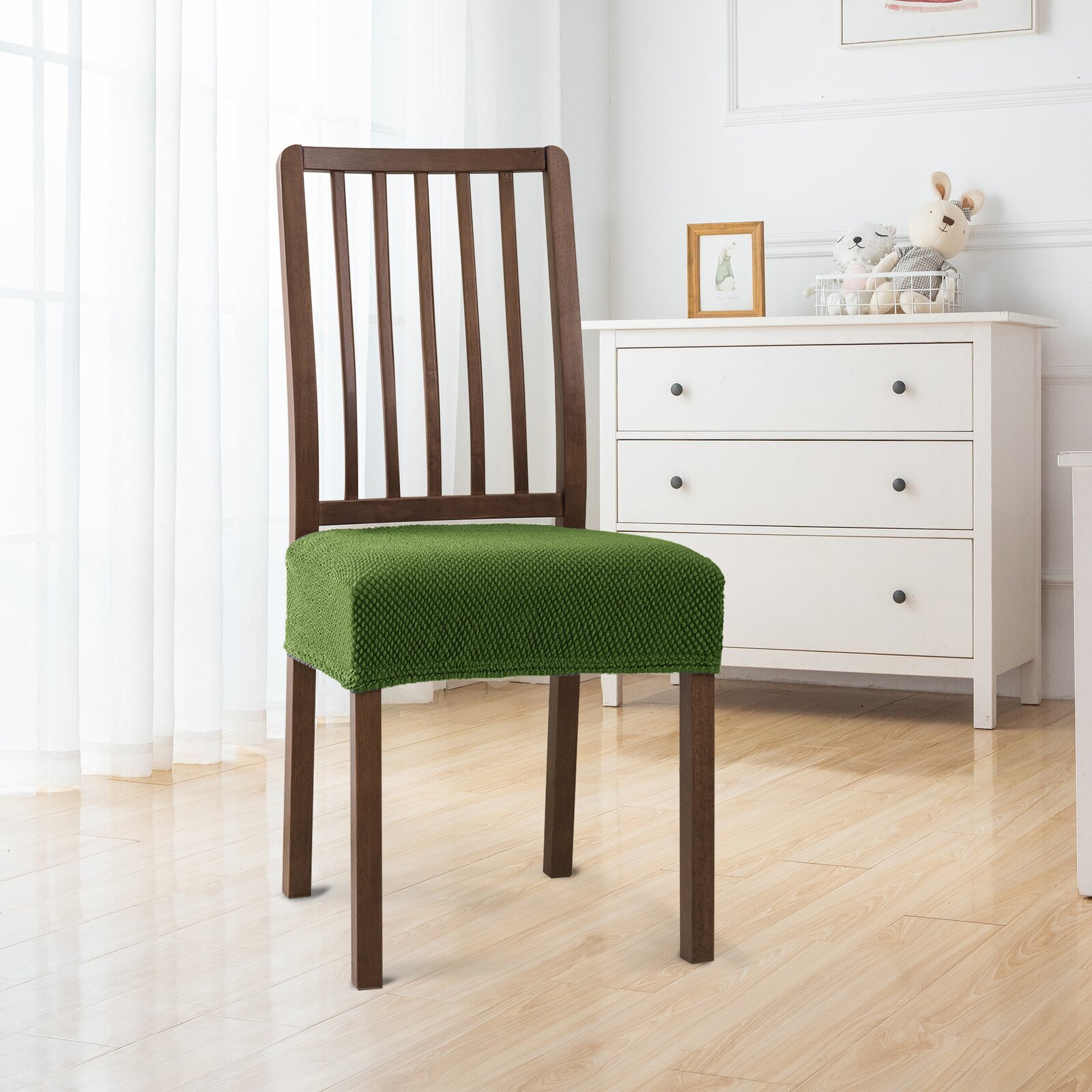 Elegant dining chair covers for just the seat