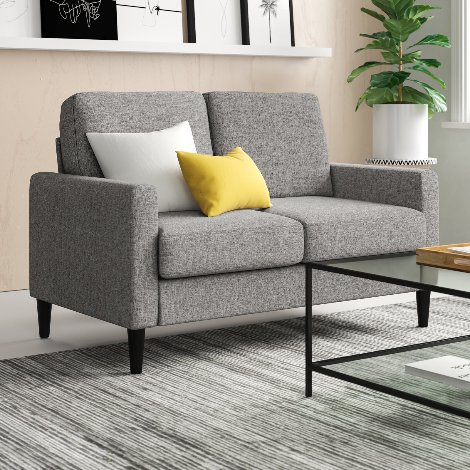 Ergonomic Loveseat for Living Room