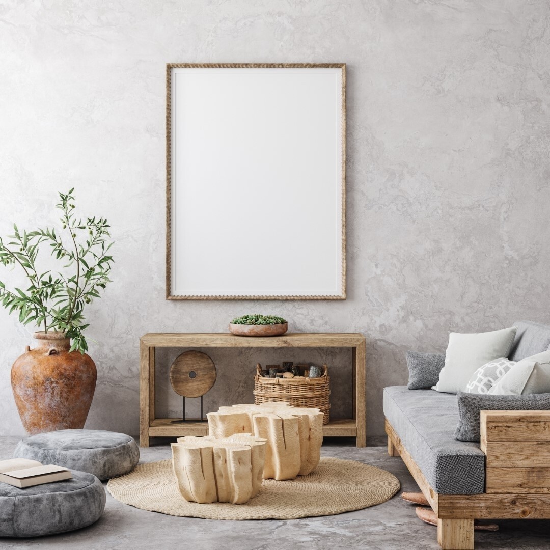 Ethnic style living room interior
