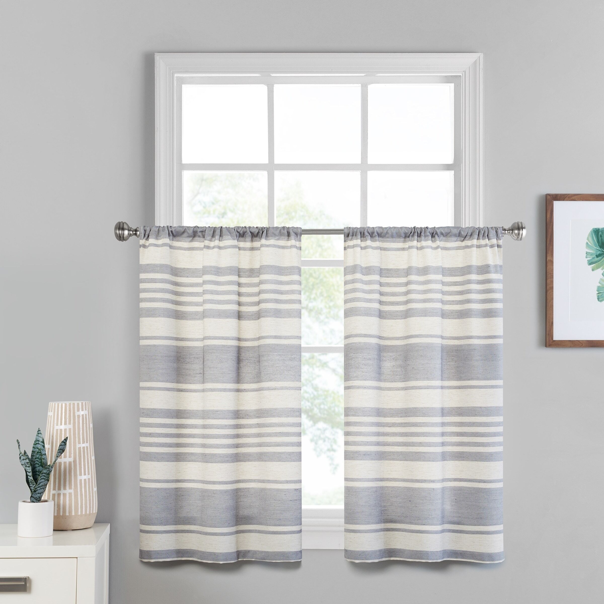 Farmhouse aesthetic waterproof curtain for shower window
