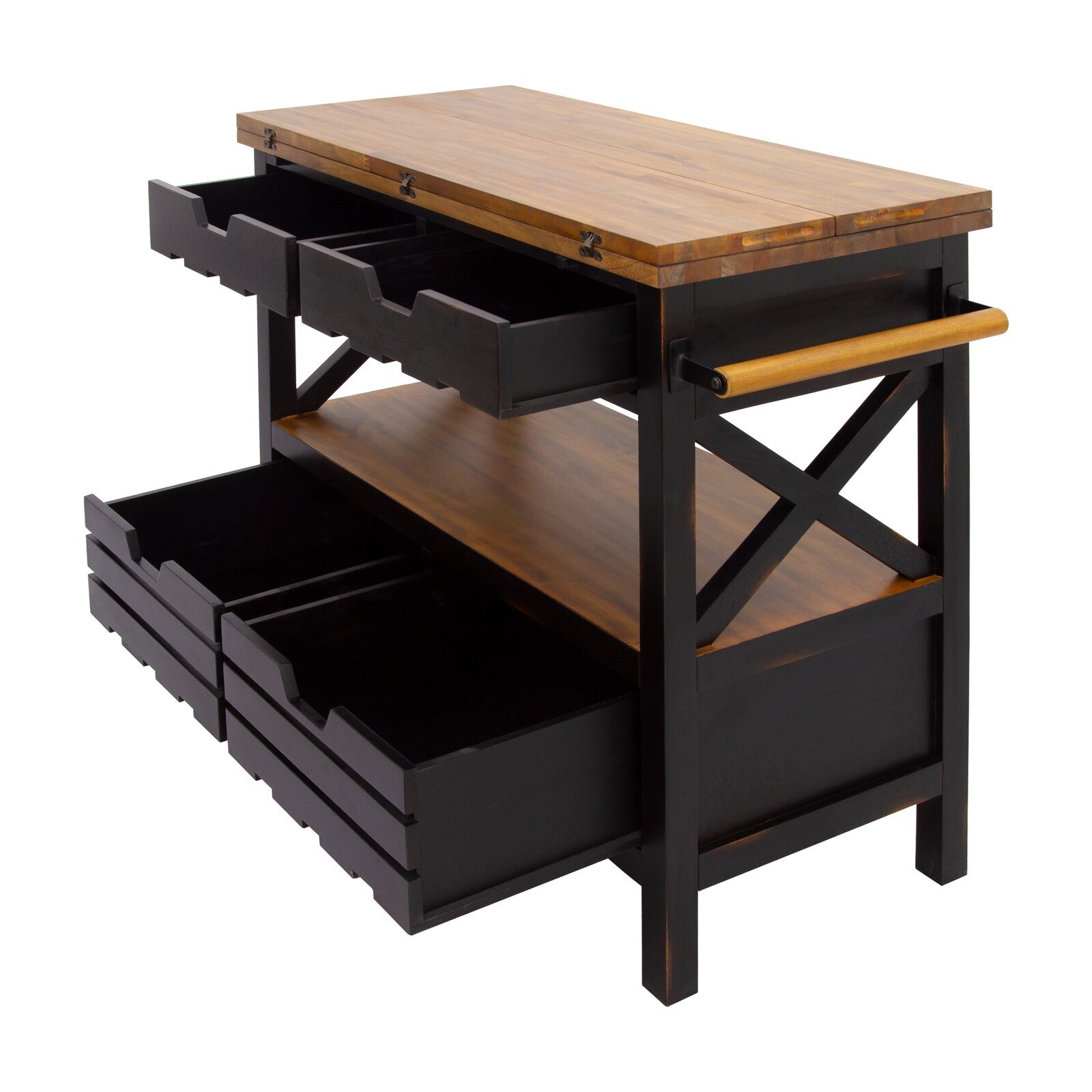 Fashionable Freestanding Kitchen Island Breakfast Bar
