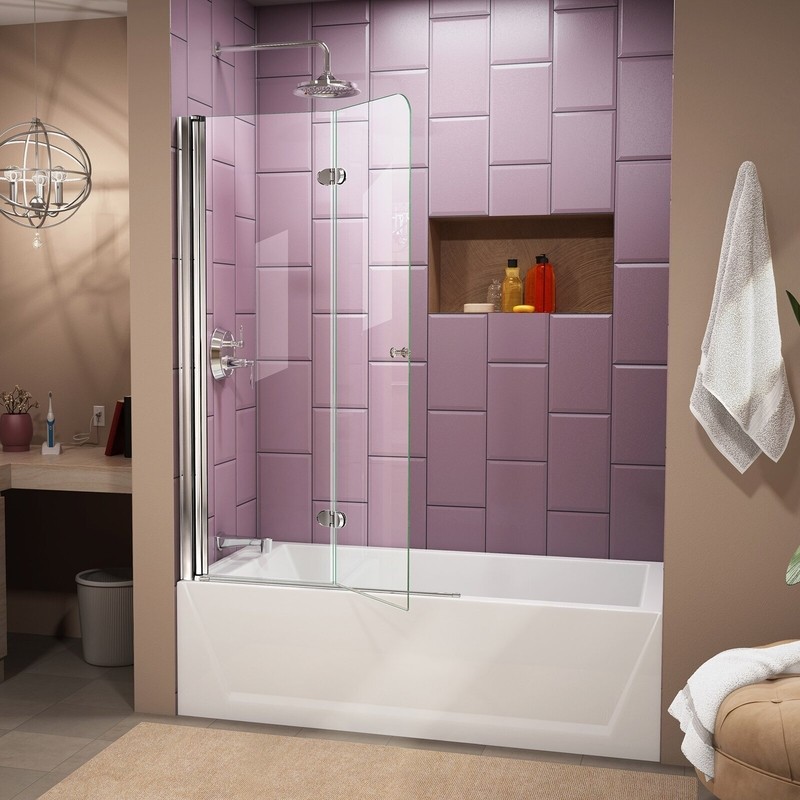 Fold Semi Frameless Tub Door