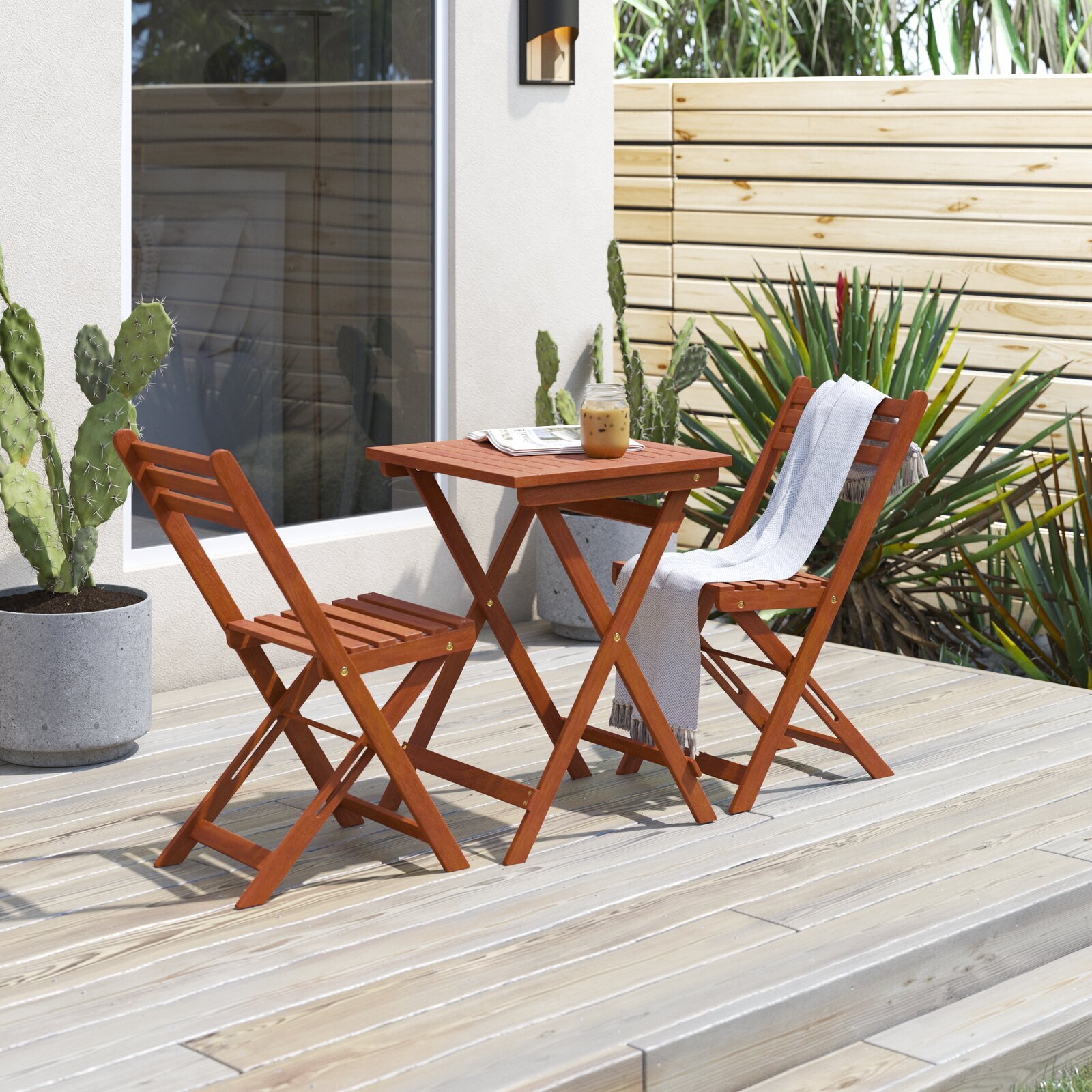 Foldable Low Pub Table and Chairs