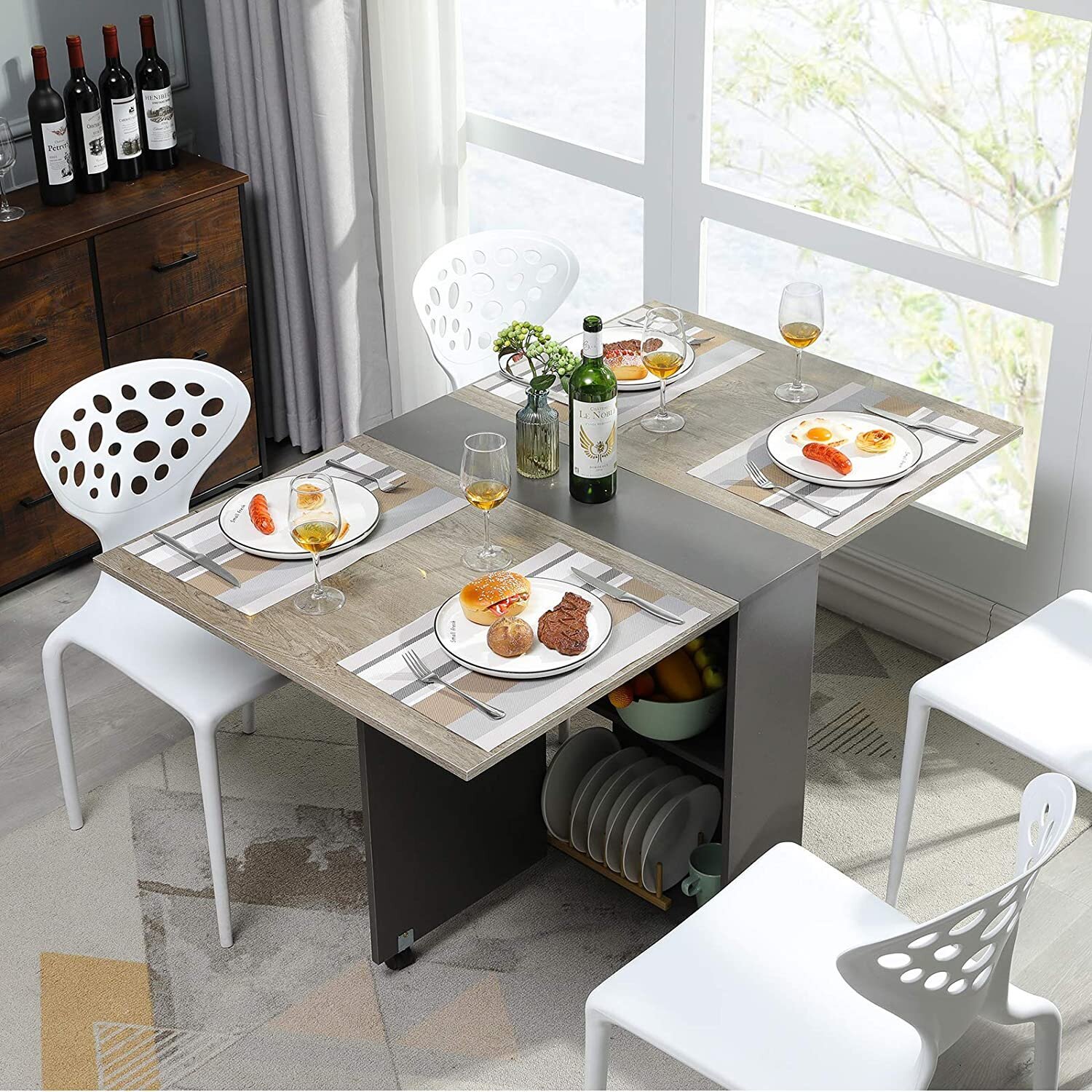 Folding Kitchen Tables With Storage Underneath