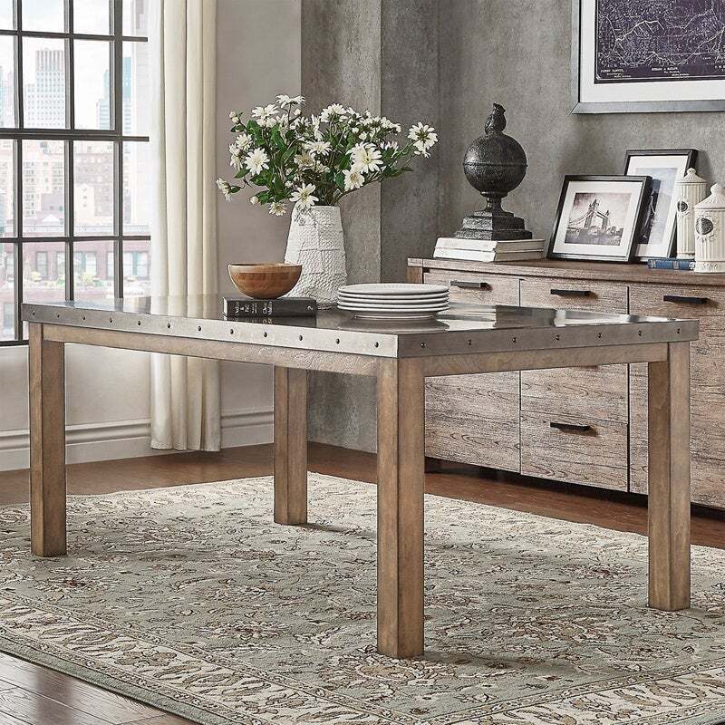 Four legged Rectangular Stainless Steel Dining Tables