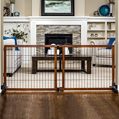 Free standing Wood Dog Gate for Porch