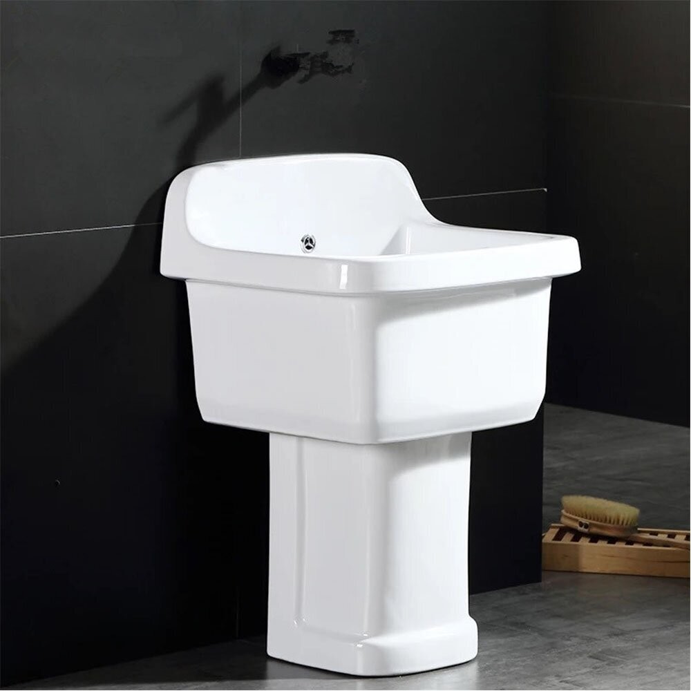 Freestanding Ceramic Laundry Sink