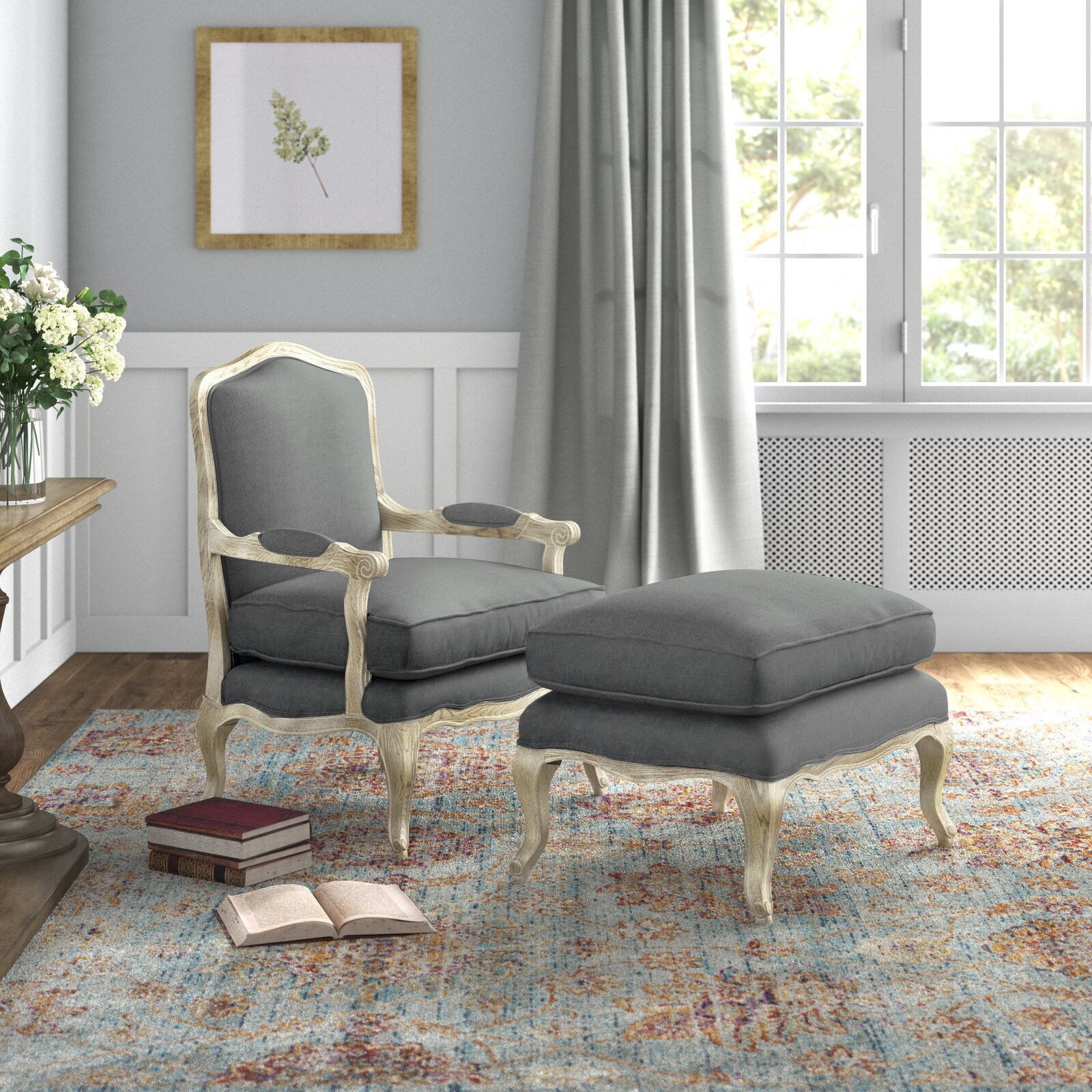 French Armchair with Ottoman