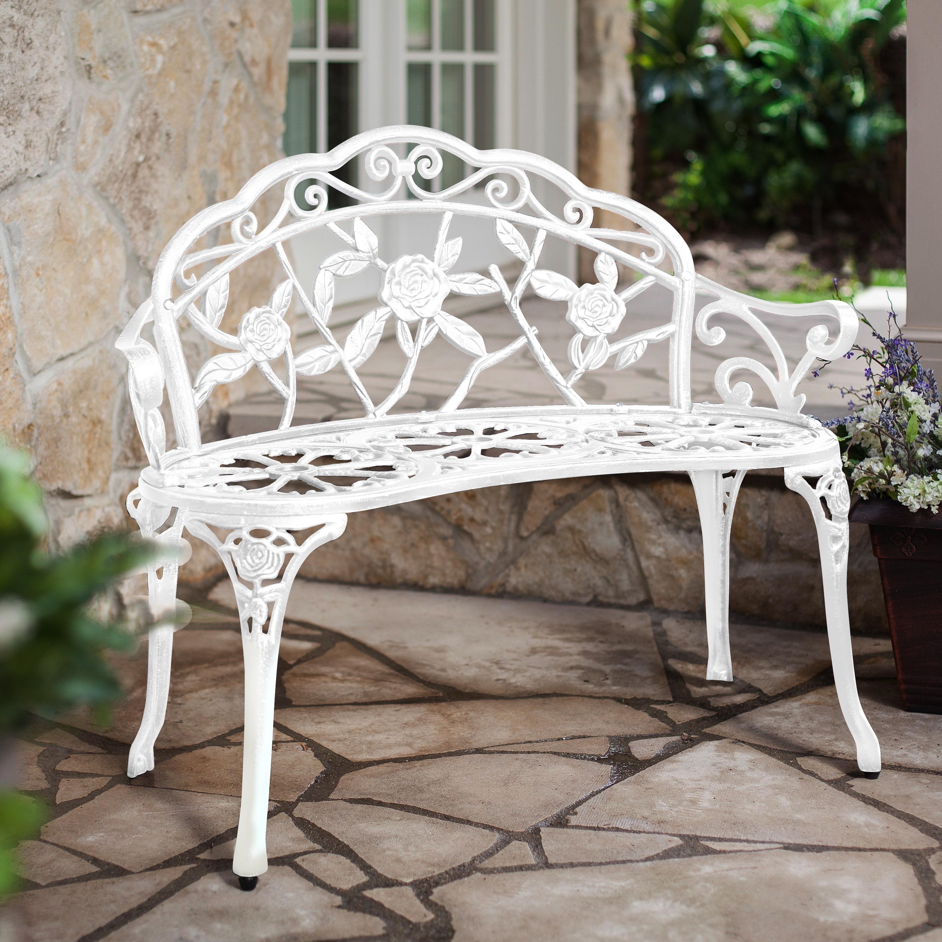Garden park bench vintage cast iron patio furniture