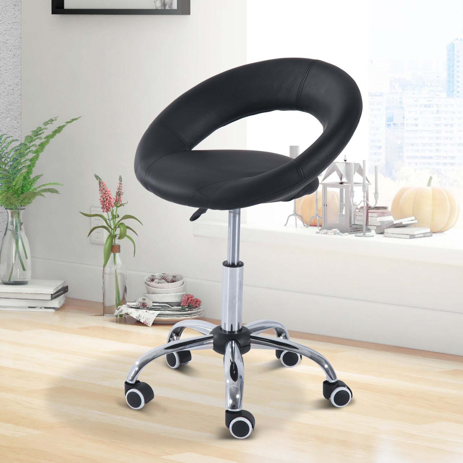 Half back modern kitchen rolling chair