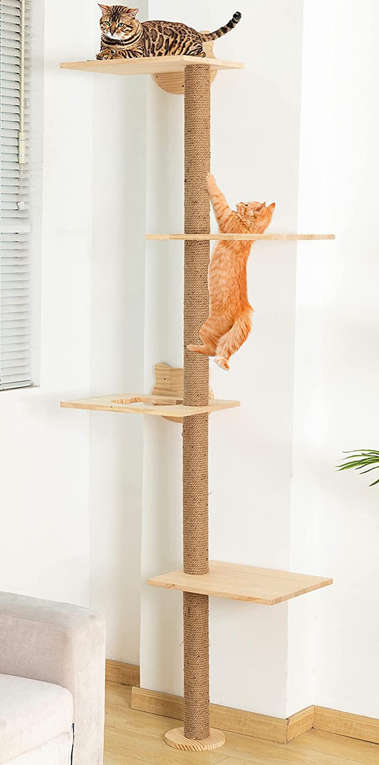 Huge cat tree made of wood