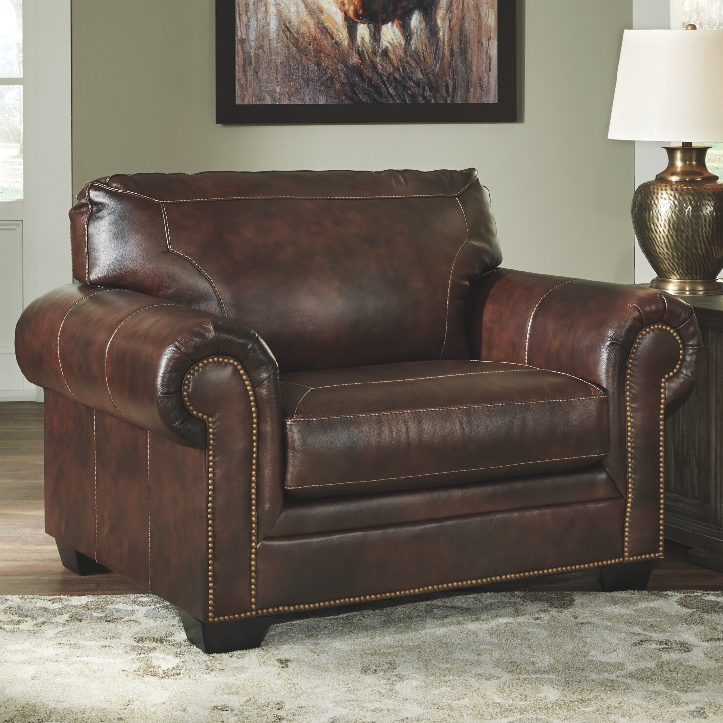 Industrial big comfy armchair