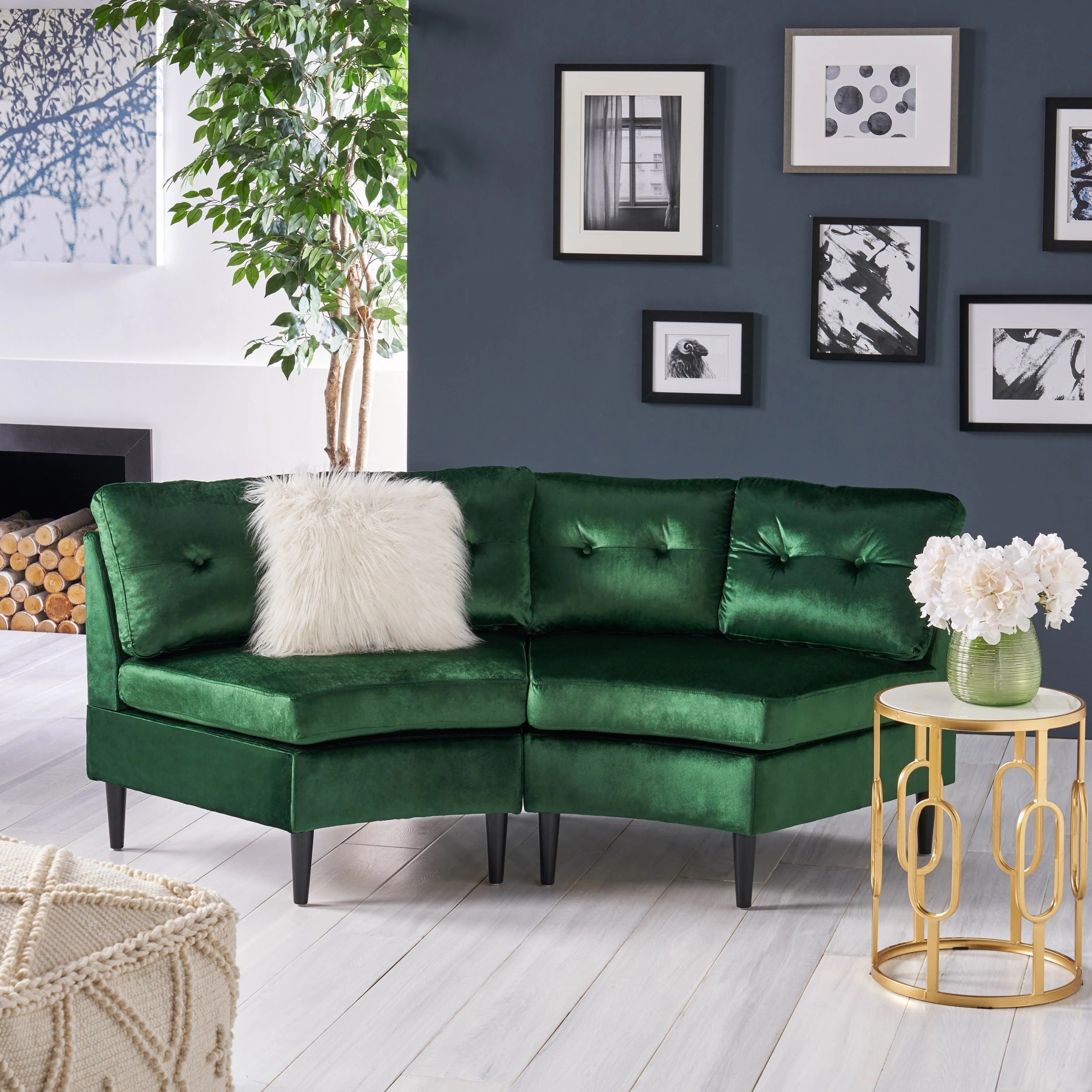 Inject Bold Colors With Your Curved Small Sofa