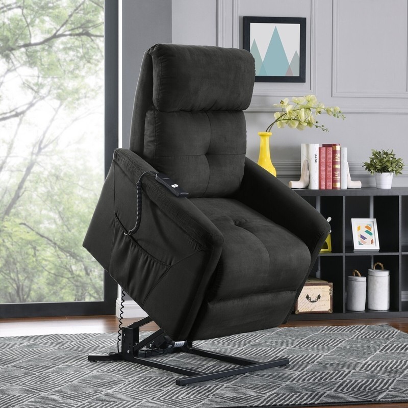 Koepke 32'' Wide Power Lift Assist Standard Recliner: Best Sleek Lift Assist Chair For the Elderly