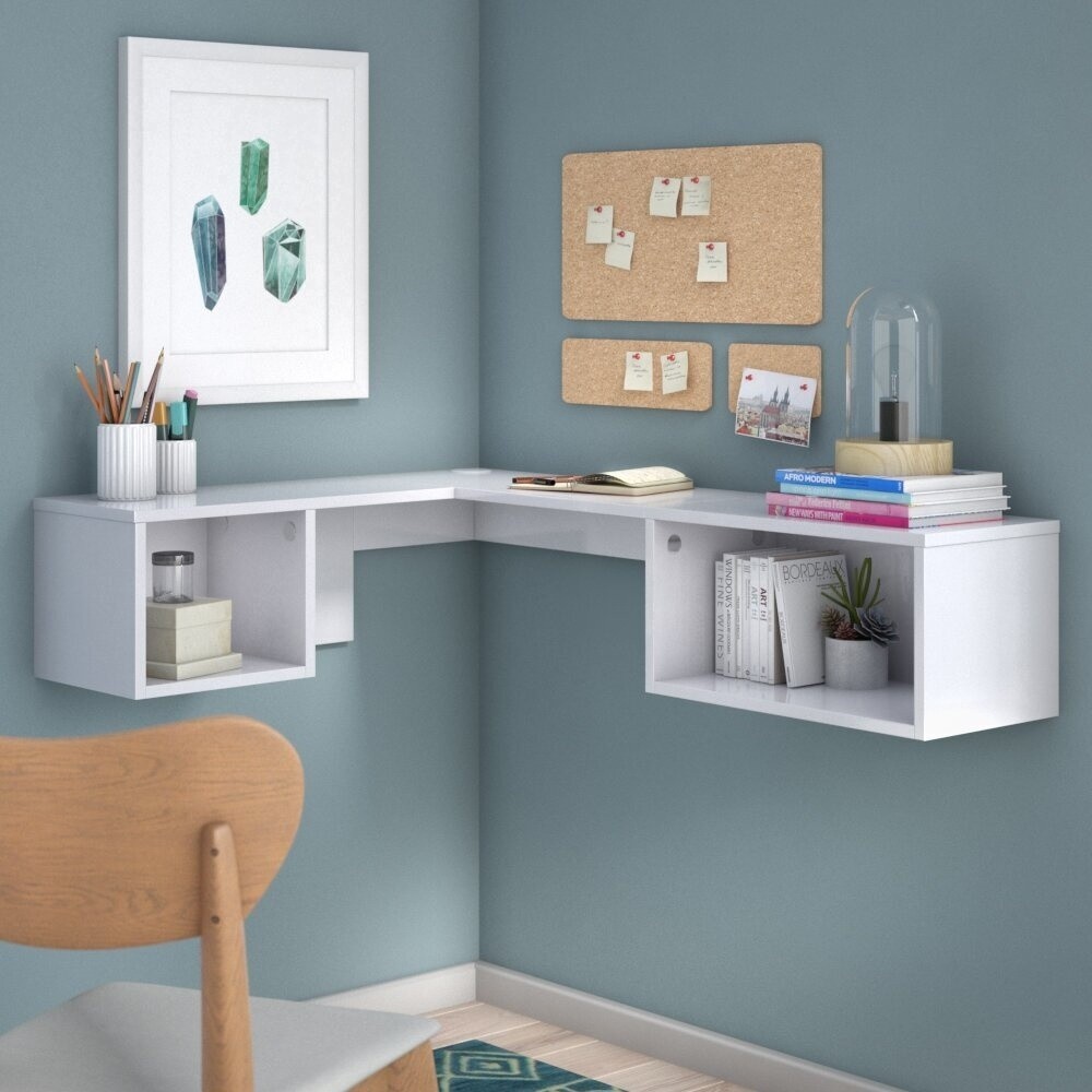L Shape Floating Desk